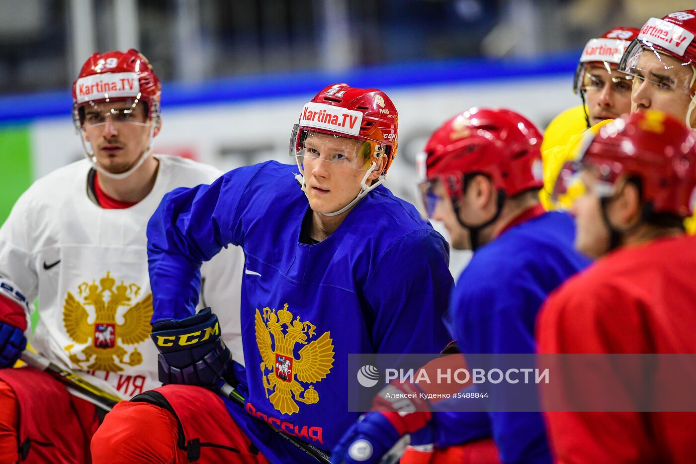 Хоккей. Чемпионат мира. Тренировка сборной России