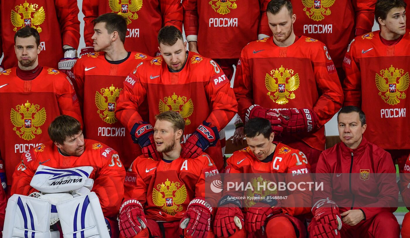 Хоккей. Чемпионат мира. Тренировка сборной России