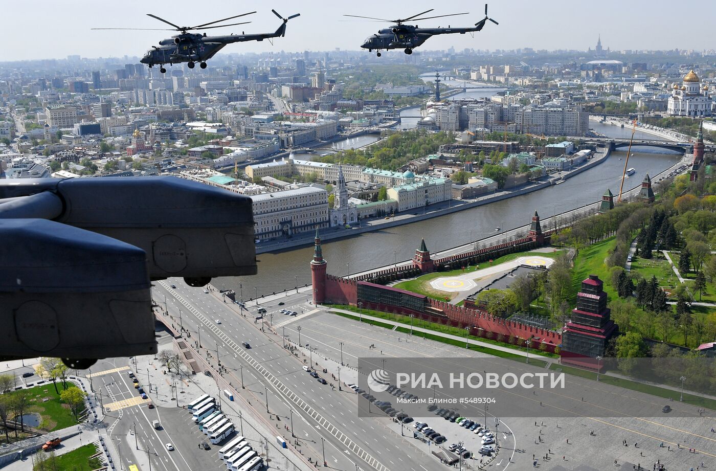 Репетиция воздушной части парада Победы 