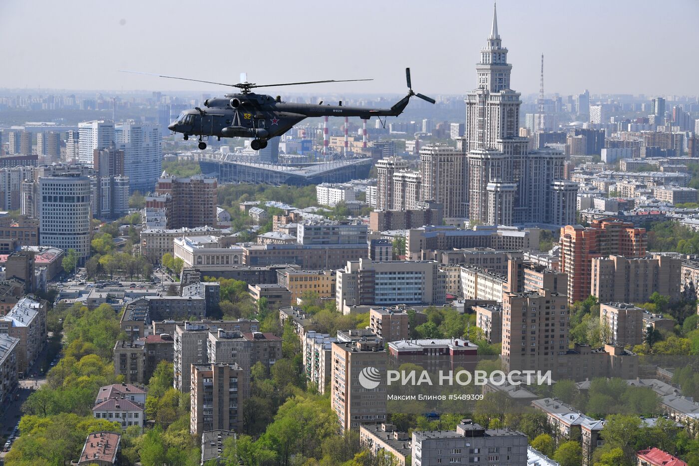 Репетиция воздушной части парада Победы 