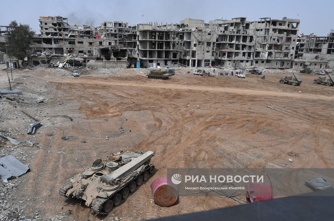 Ситуация в районе лагеря беженцев Ярмук в южном пригороде Дамаска