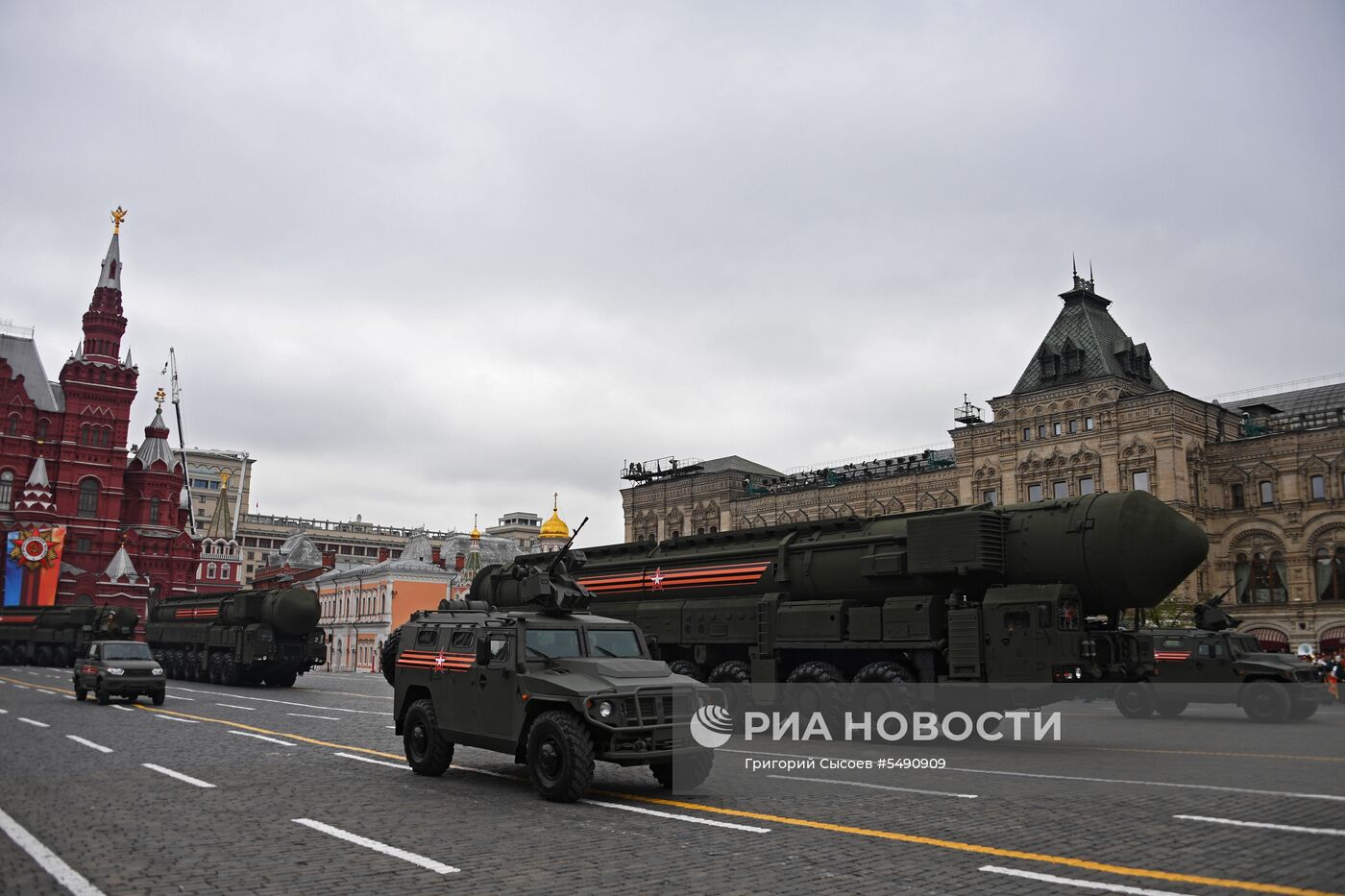 Генеральная репетиция парада Победы на Красной площади