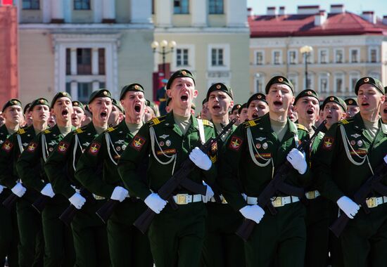 Генеральная репетиция парада Победы в Санкт-Петербурге 