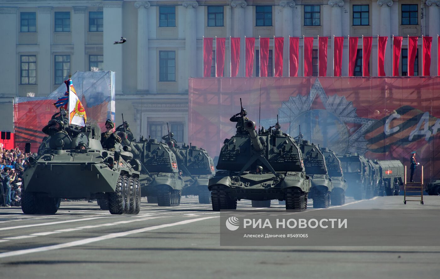 Генеральная репетиция парада Победы в Санкт-Петербурге 
