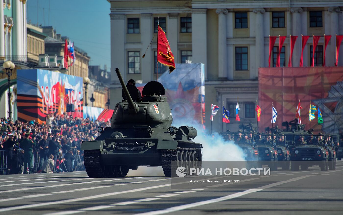 Генеральная репетиция парада Победы в Санкт-Петербурге 