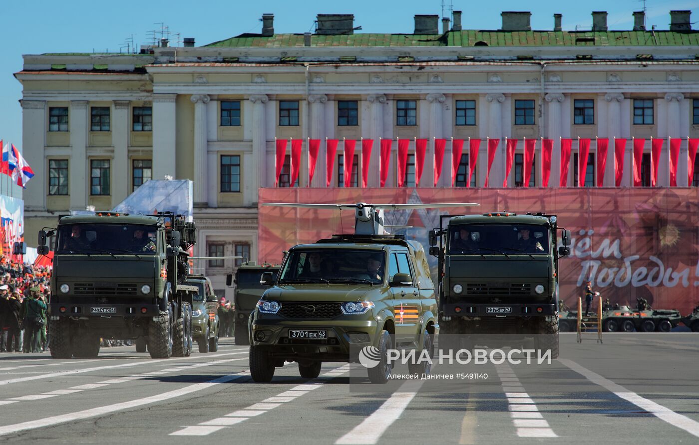 Генеральная репетиция парада Победы в Санкт-Петербурге 