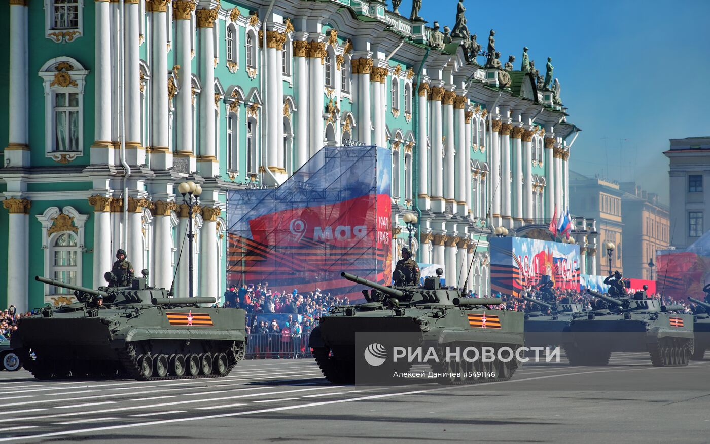 Генеральная репетиция парада Победы в Санкт-Петербурге 