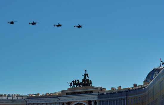 Генеральная репетиция парада Победы в Санкт-Петербурге 