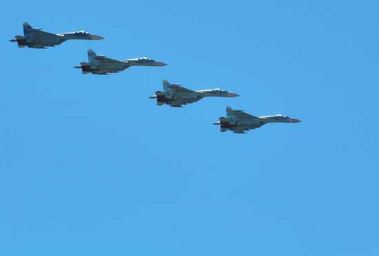 Генеральная репетиция парада Победы в Санкт-Петербурге 