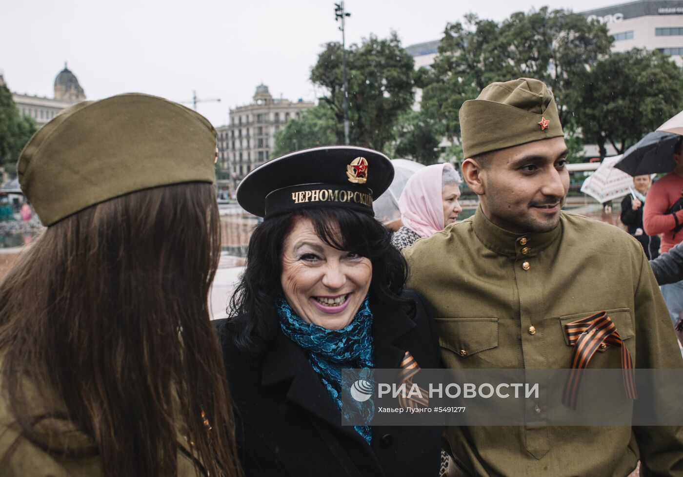 Акция "Бессмертный полк" в Барселоне