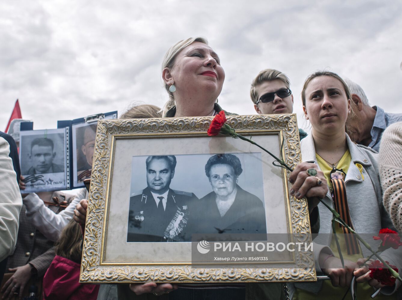 Акция "Бессмертный полк" в Барселоне