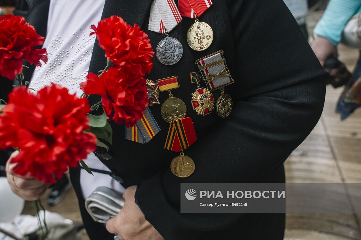 Акция "Бессмертный полк" в Барселоне