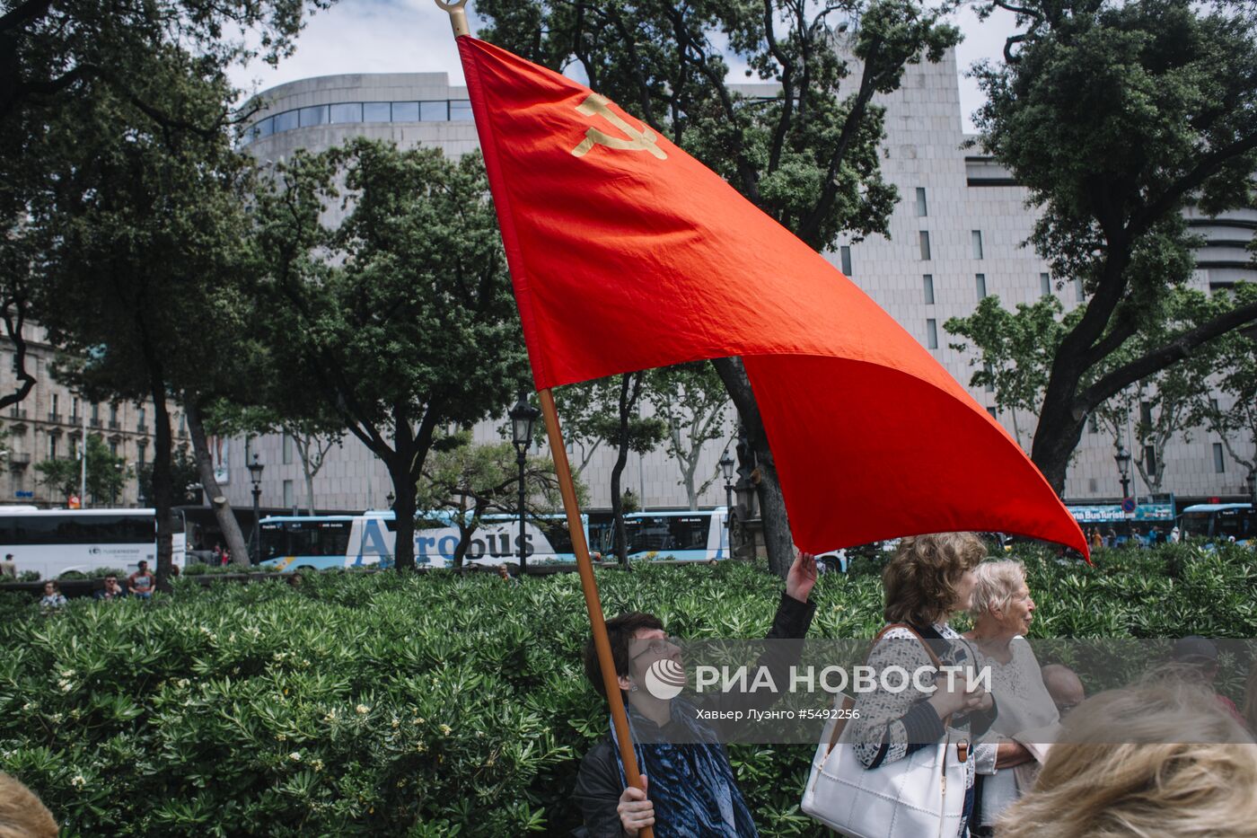 Акция "Бессмертный полк" в Барселоне