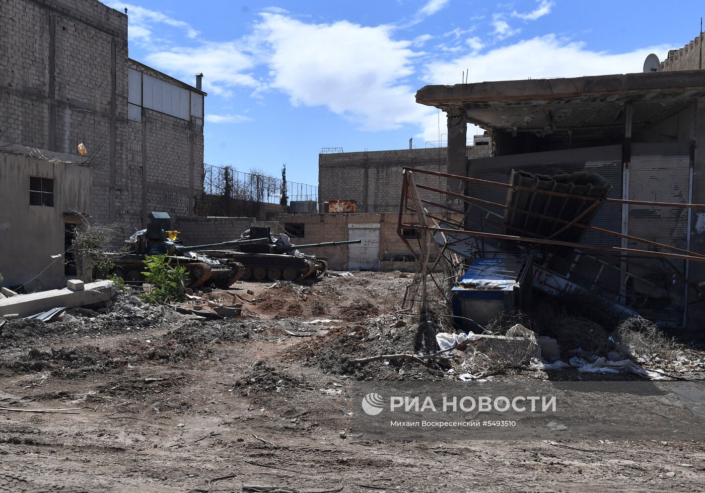 Ситуация в районе лагеря беженцев Ярмук в южном пригороде Дамаска