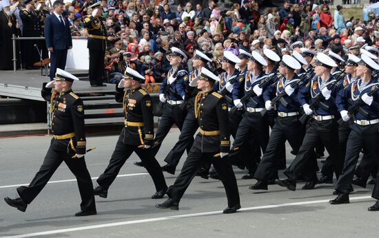 Празднование Дня Победы в городах России