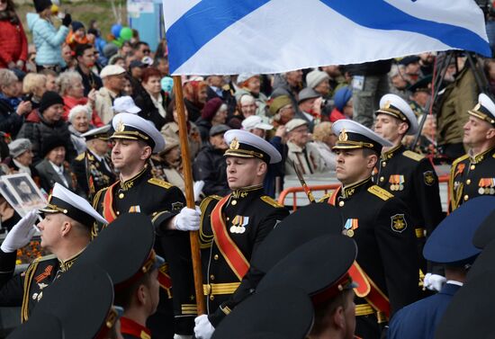 Празднование Дня Победы в городах России