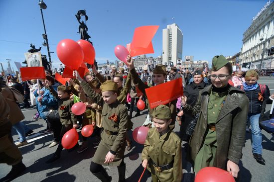 Акция "Бессмертный полк" в городах России