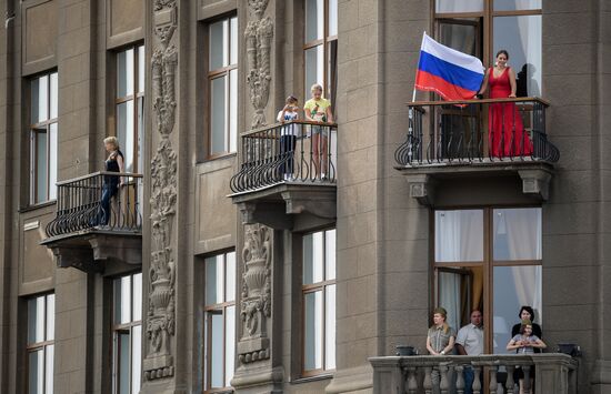 Празднование Дня Победы в городах России