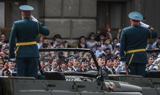 Празднование Дня Победы в городах России