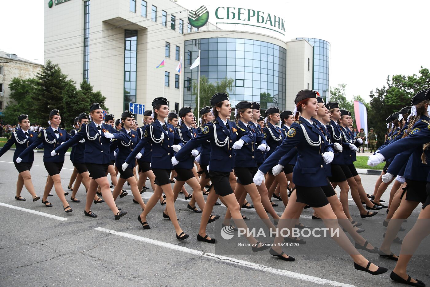 Празднование Дня Победы в городах России