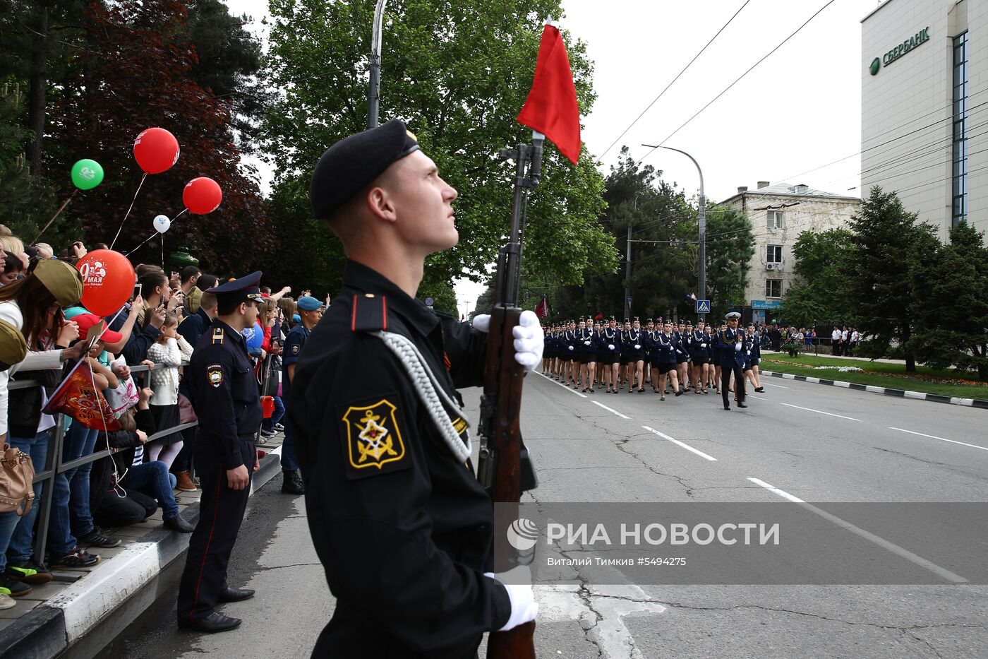 Празднование Дня Победы в городах России