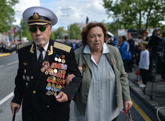 Празднование Дня Победы в городах России