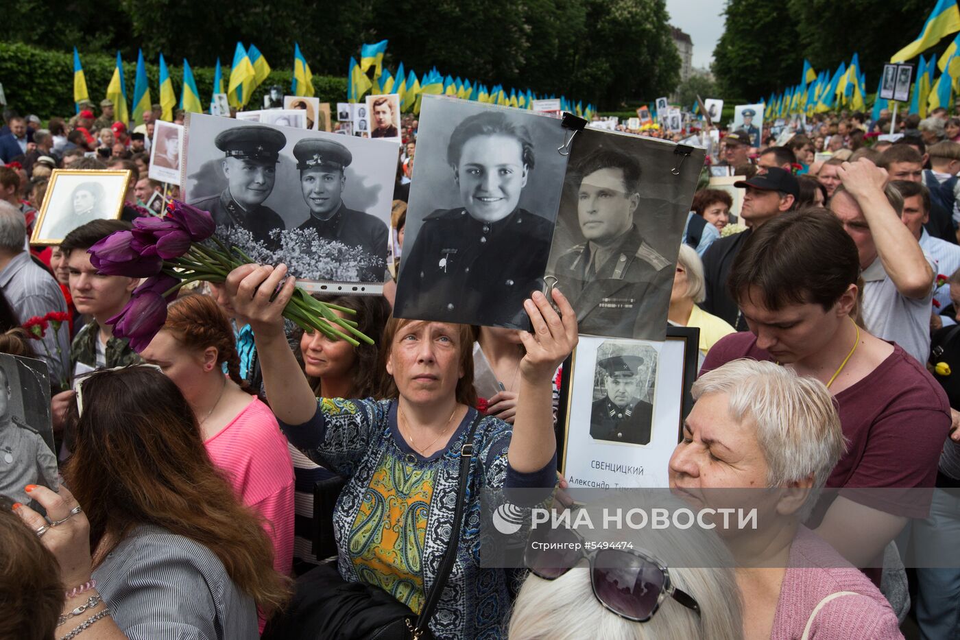 Акция "Бессмертный полк" на Украине