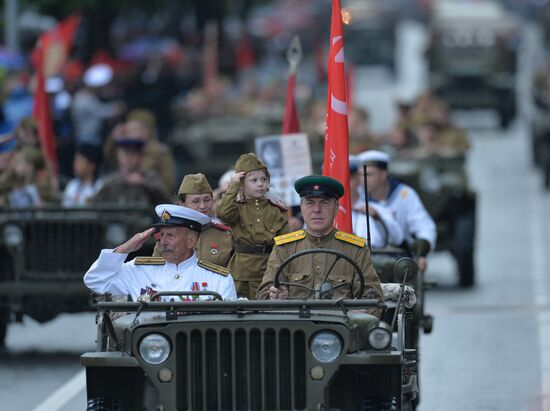 Празднование Дня Победы в городах России