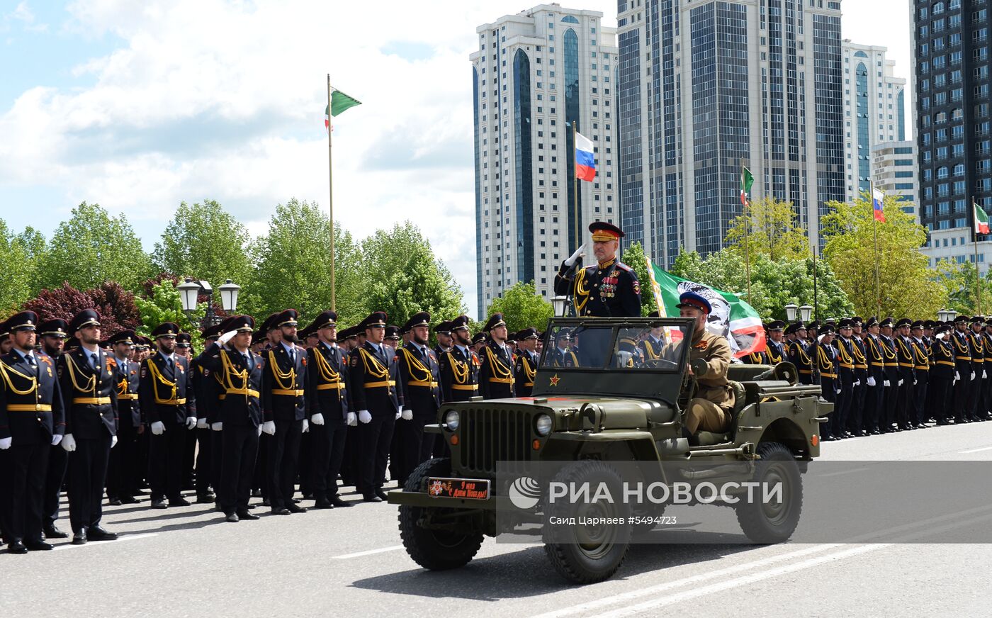 Празднование Дня Победы в городах России
