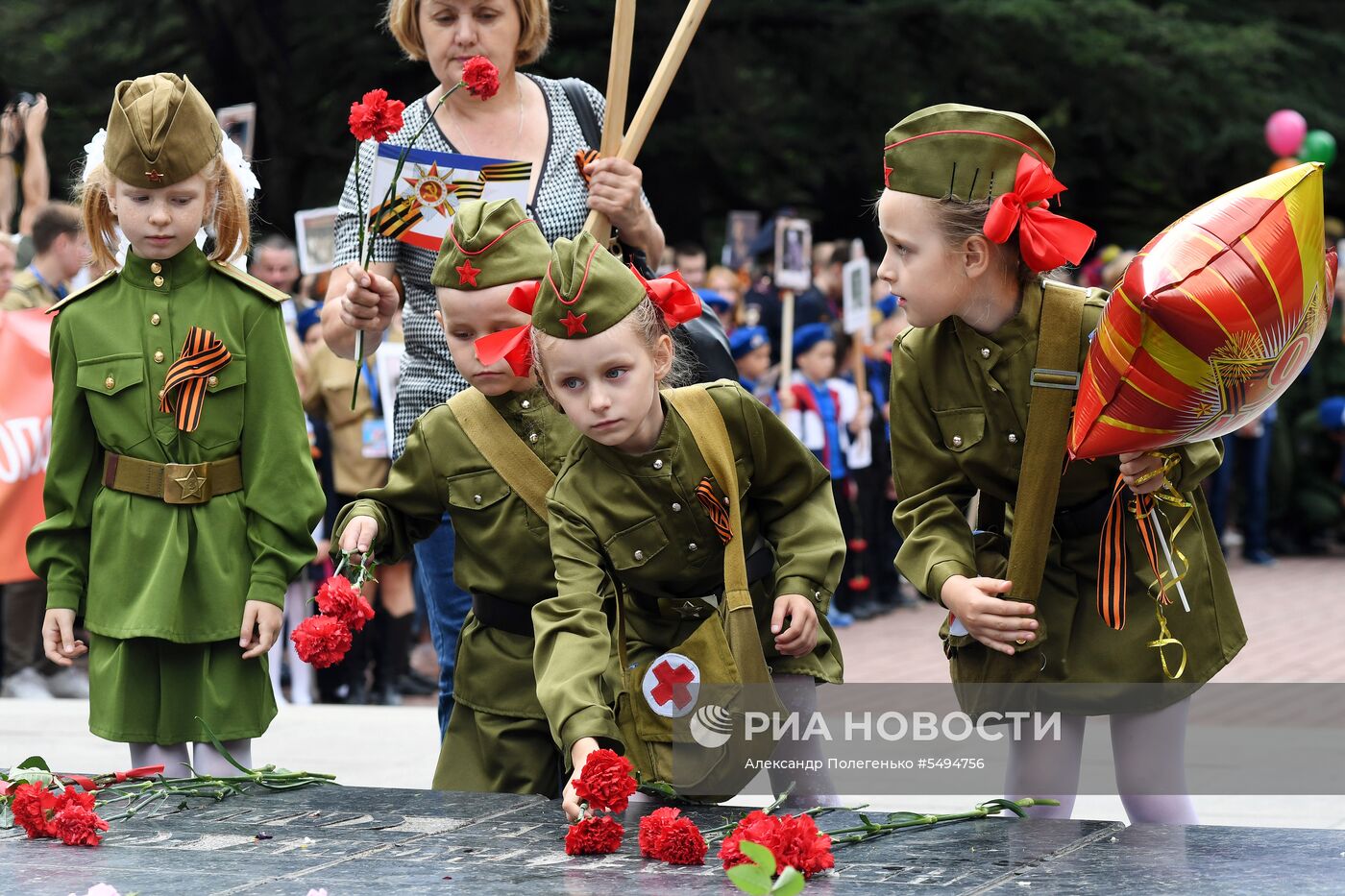 Празднование Дня Победы в городах России