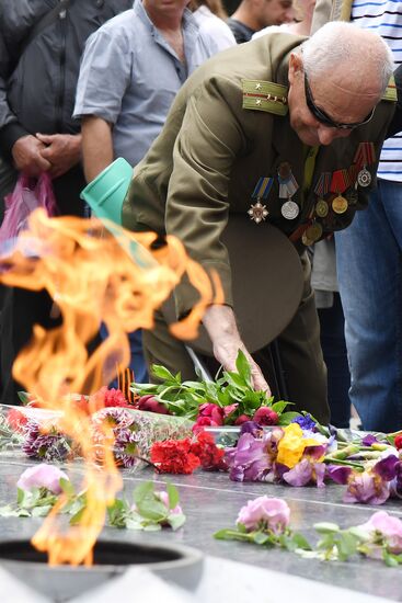 Празднование Дня Победы в городах России