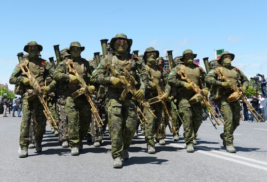 Празднование Дня Победы в городах России