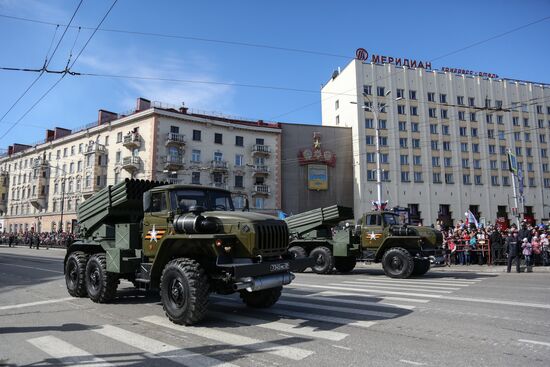 Празднование Дня Победы в городах России