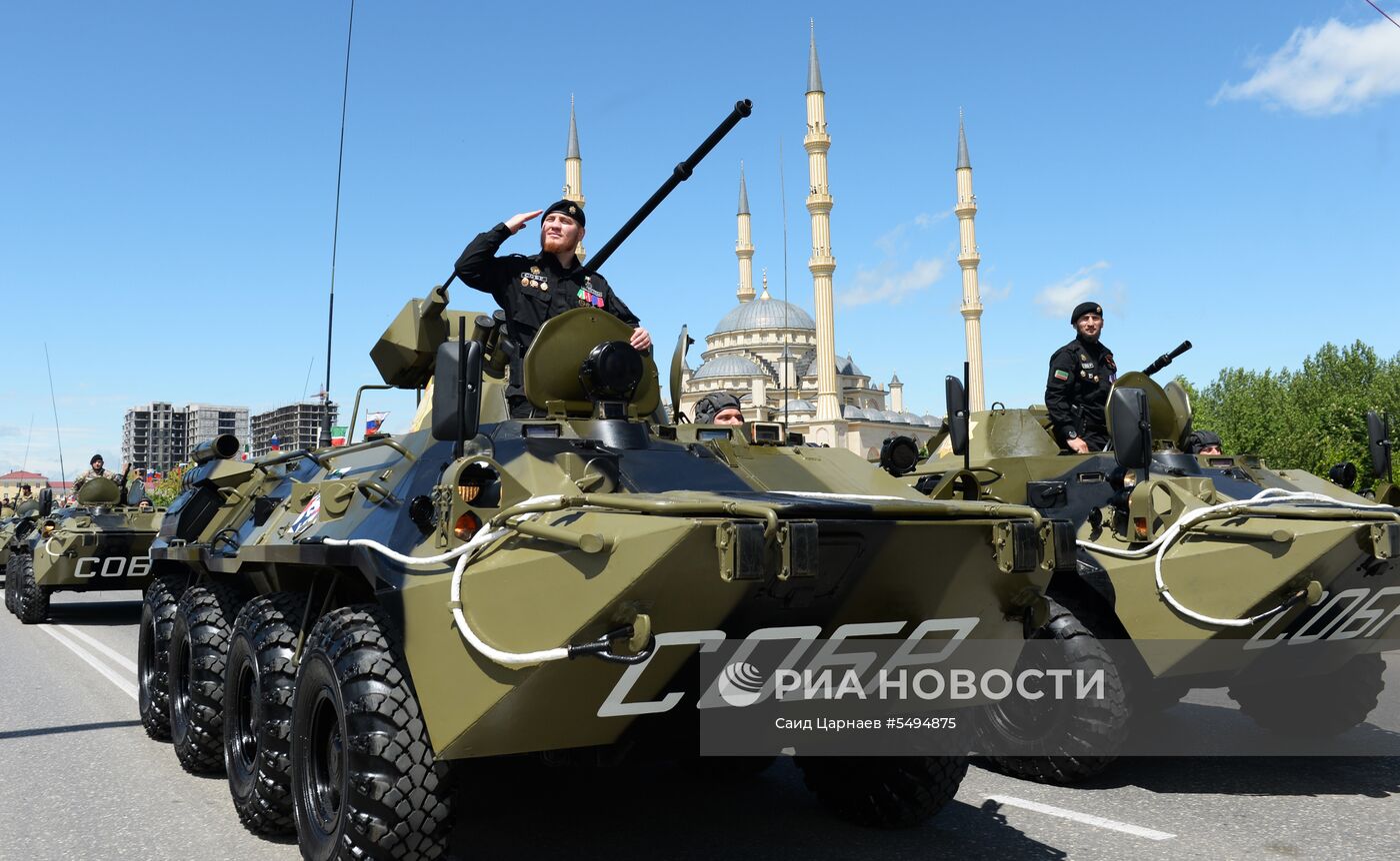 Празднование Дня Победы в городах России