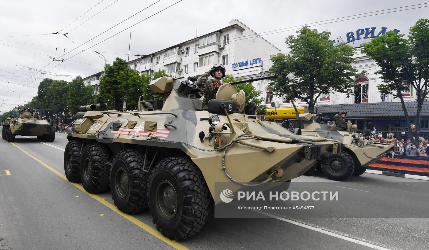 Празднование Дня Победы в городах России
