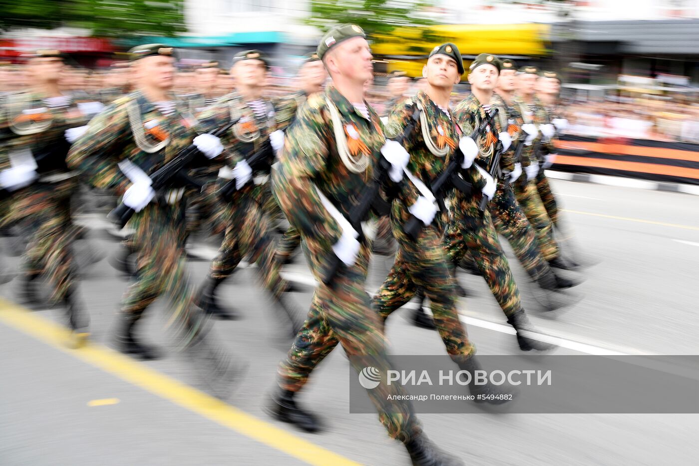 Празднование Дня Победы в городах России