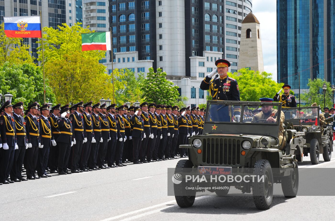 Празднование Дня Победы в городах России