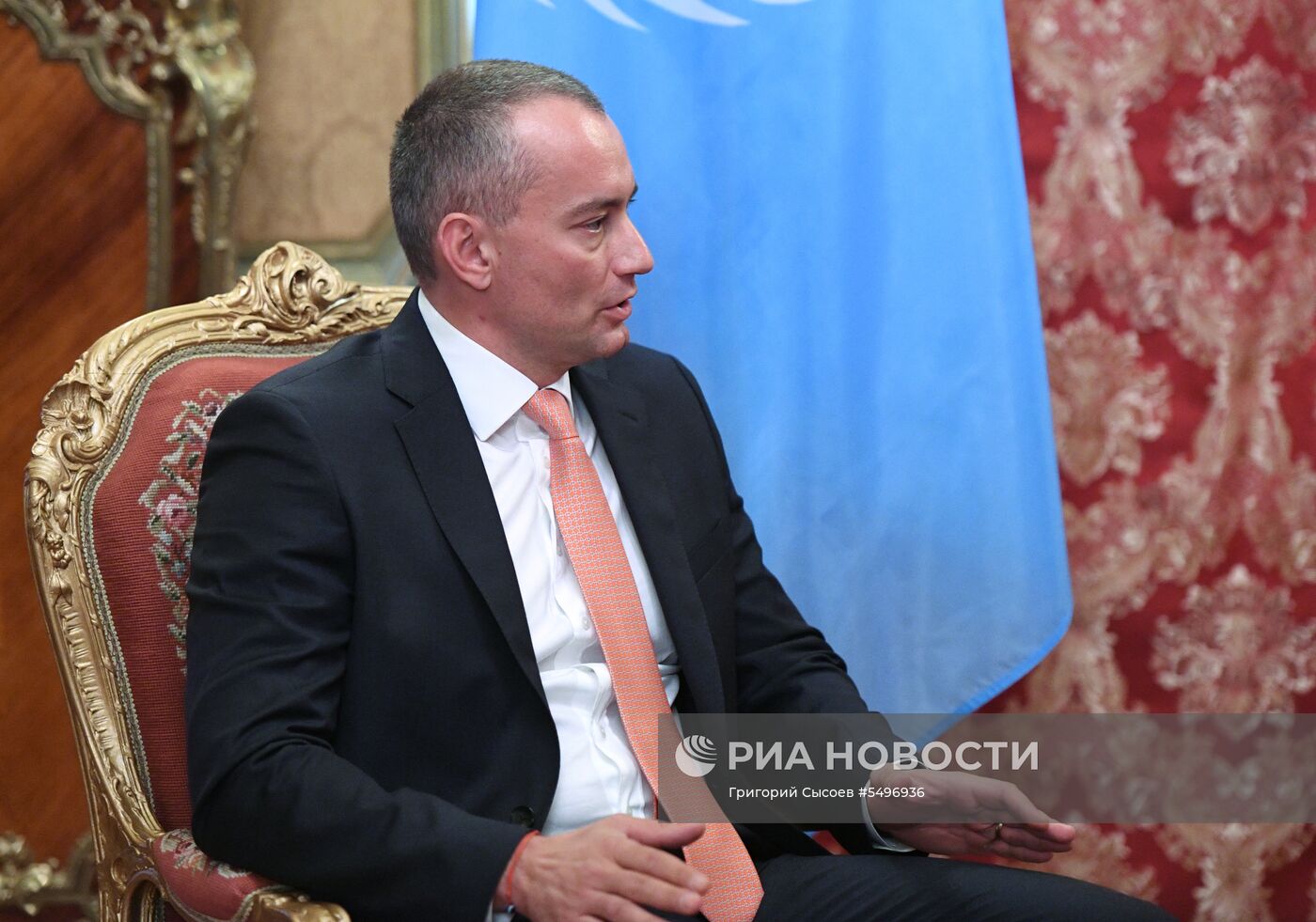 Встреча главы МИД РФ С. Лаврова со спецпредставителем ООН по ближневосточному урегулированию Н. Младеновым