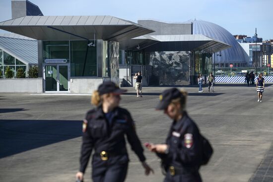 Открытие станции метро «Новокрестовская» в Санкт-Петербурге