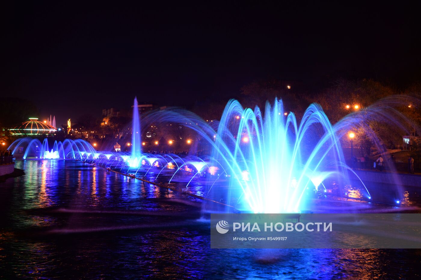Работа фонтанов в Хабаровске