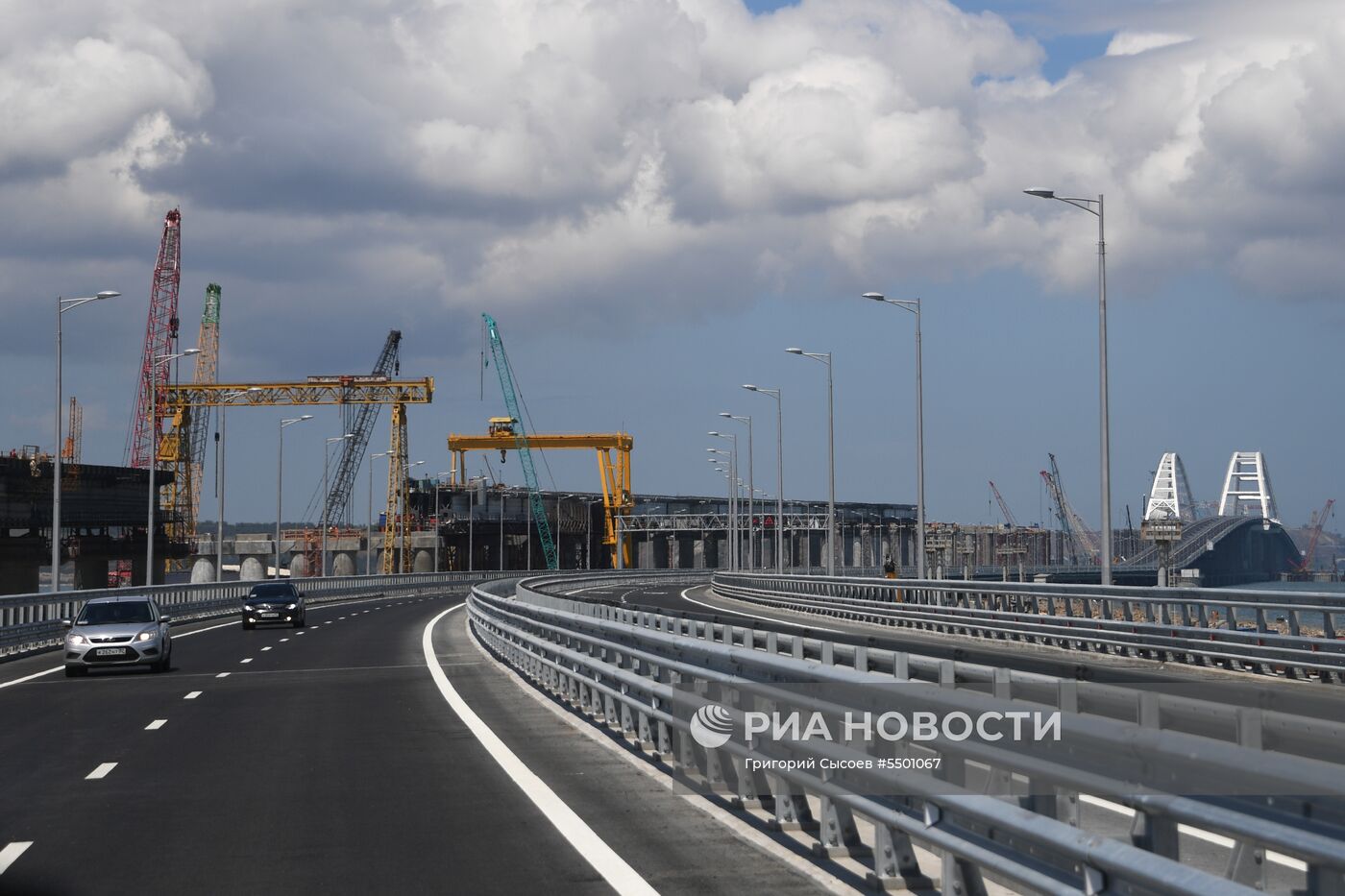 Открытие автомобильной части Крымского моста
