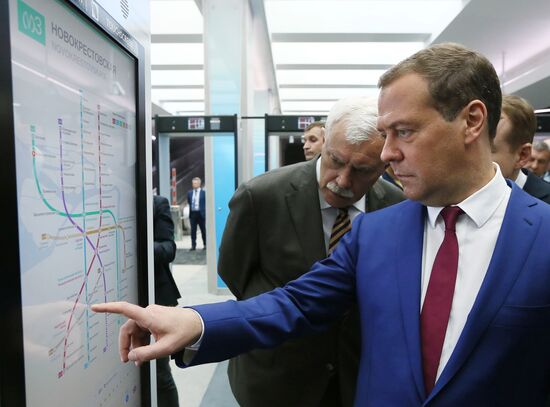 Рабочая поездка премьер-министр Д. Медведева в Санкт-Петербург