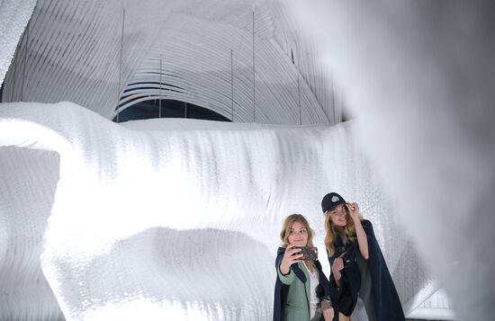 Открытие ледяной пещеры в парке "Зарядье"