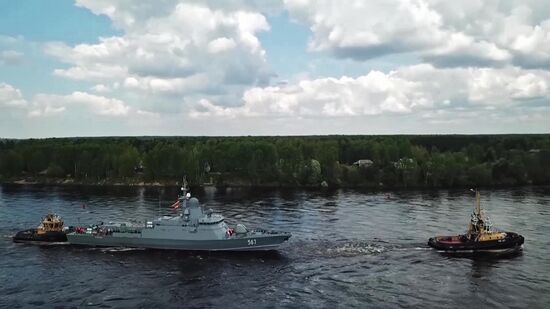 Испытания малого ракетного корабля проекта 22800 "Ураган" в акватории Ладожского озера