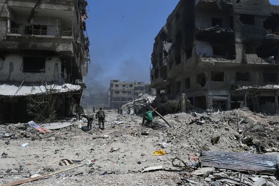 Сирийская армия освободила лагерь палестинских беженцев "Ярмук" на юге Дамаска 