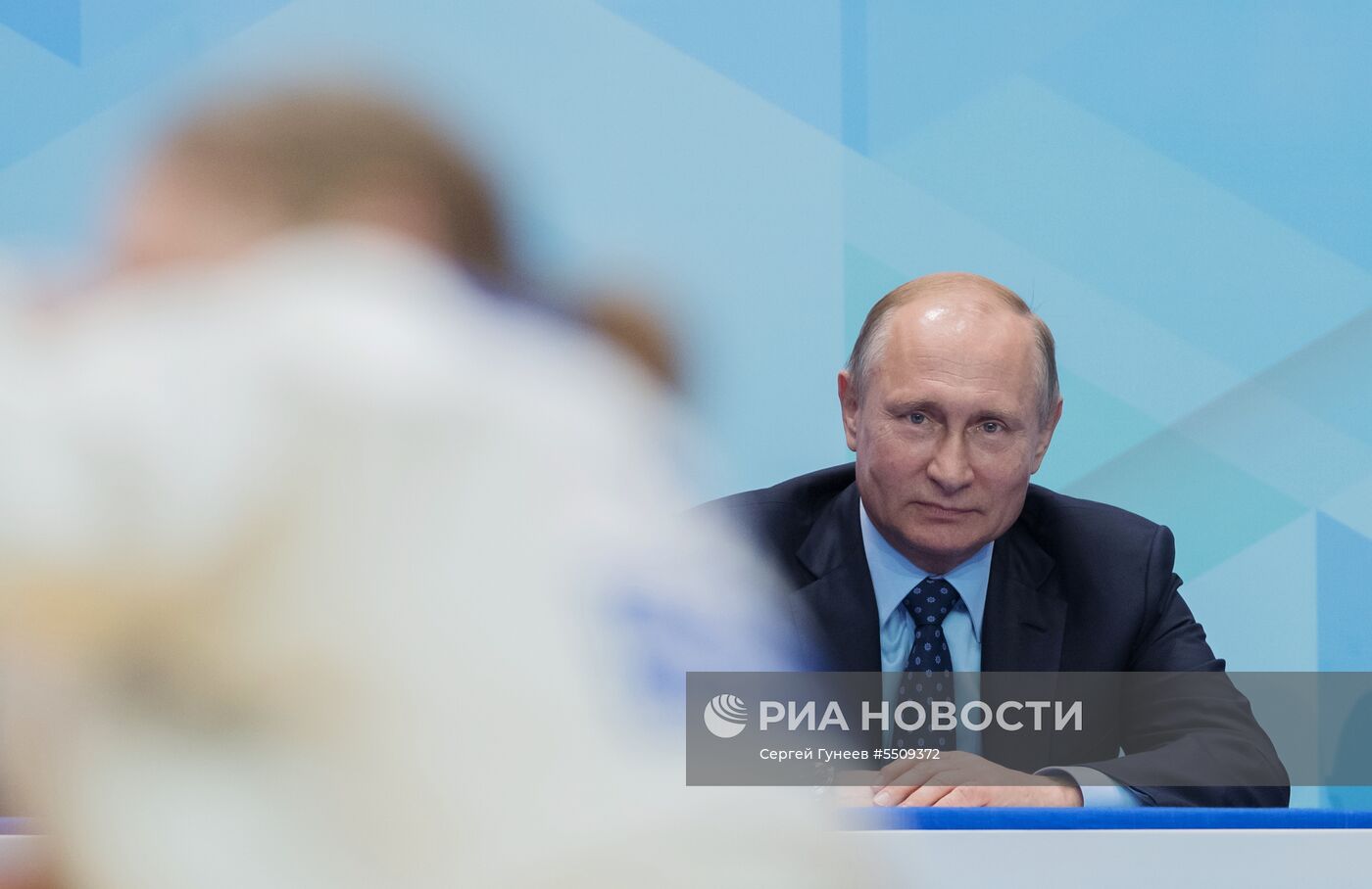 Президент РФ В. Путин посетил турнир по дзюдо памяти А. Рахлина в Санкт-Петербурге