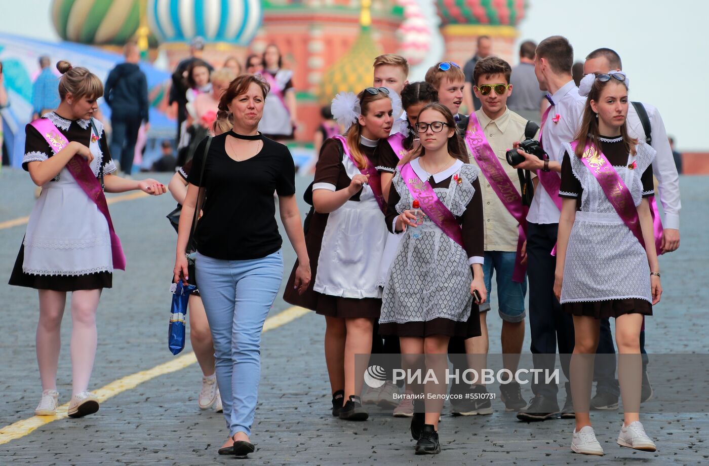 Празднование последнего звонка в Москве