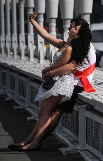 Празднование последнего звонка в Москве 