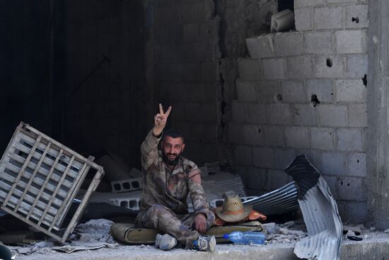 Освобожденный от боевиков лагерь беженцев «Ярмук» на юге Дамаска