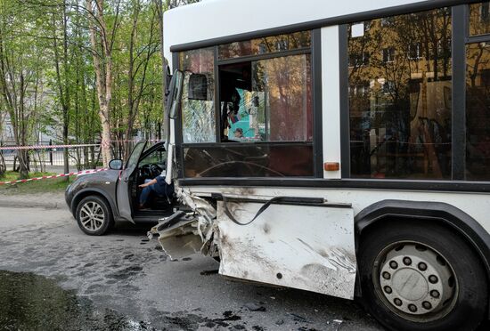 ДТП с автобусом в Мурманске